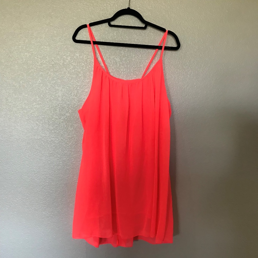 CL medium neon orange spaghetti strap slip dress